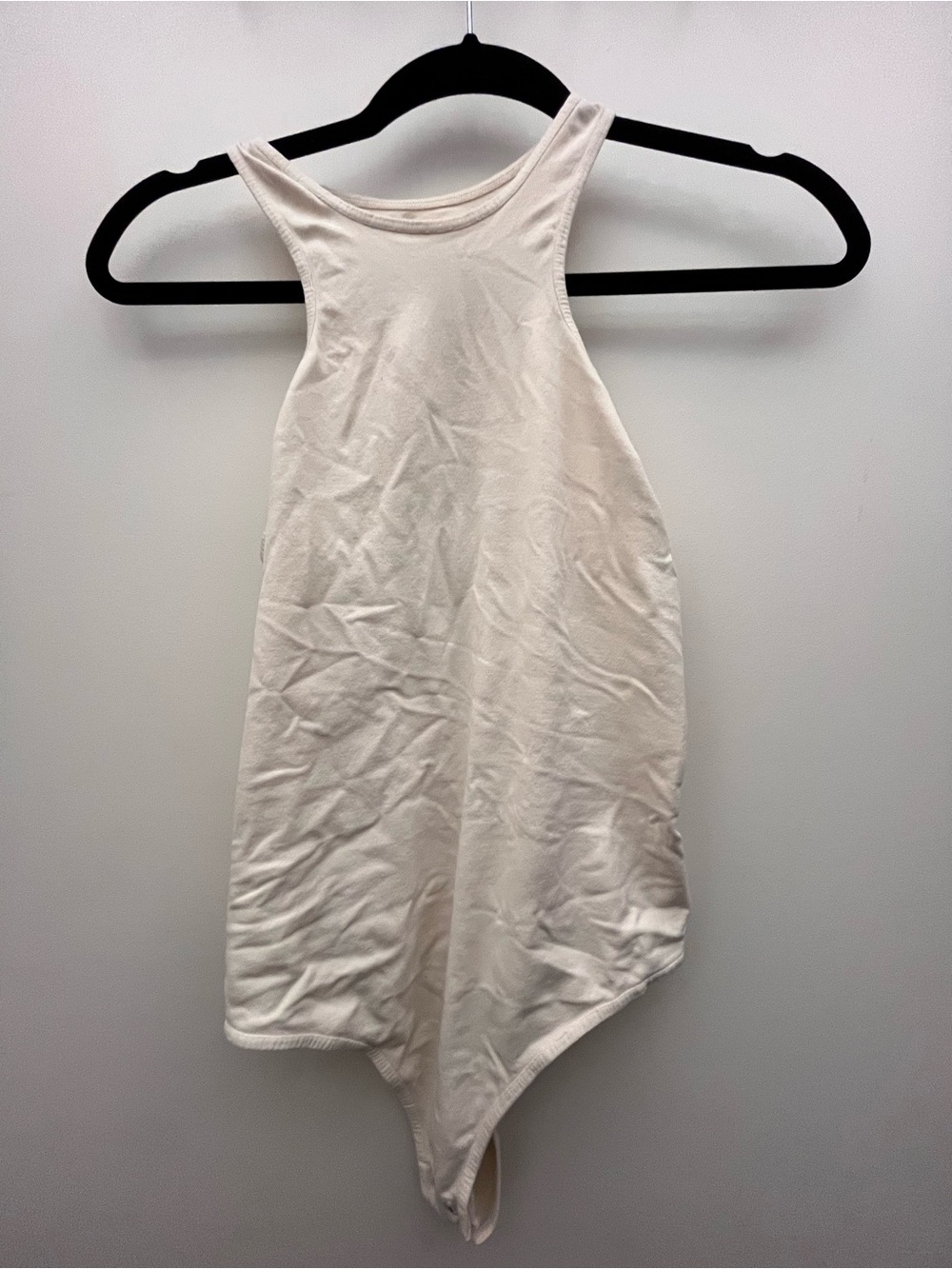 Free People Cream High Neck Sleeveless Bodysuit